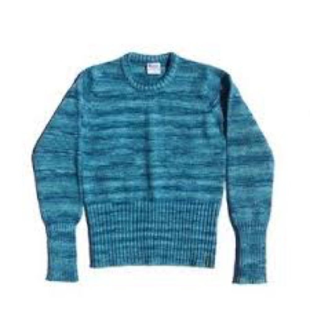 COLUMBIA | Wool Knit Cozy Blue Marled Sweater